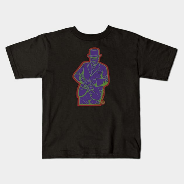 Winston Churchill Kids T-Shirt by Art from the Blue Room